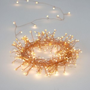  Copper Cluster - 3.2m - 80 LED Battery Operated Light Chain – Indoor & Outdoor Use